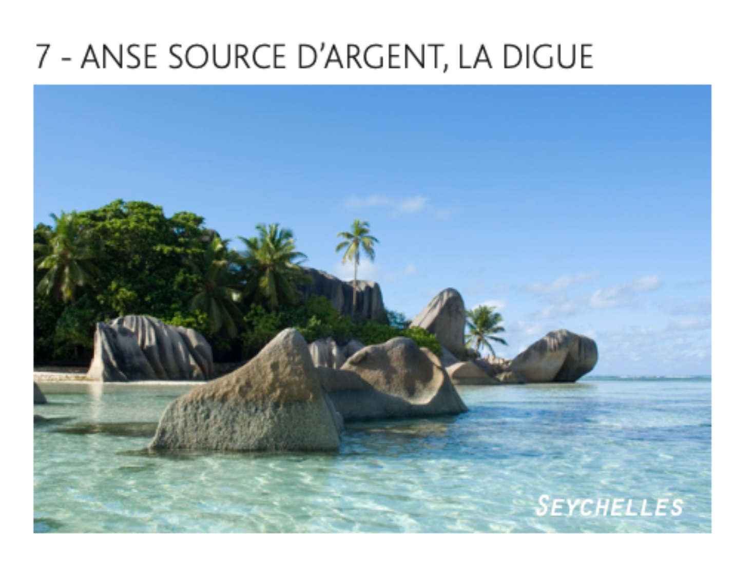 La Digue Island Magnets