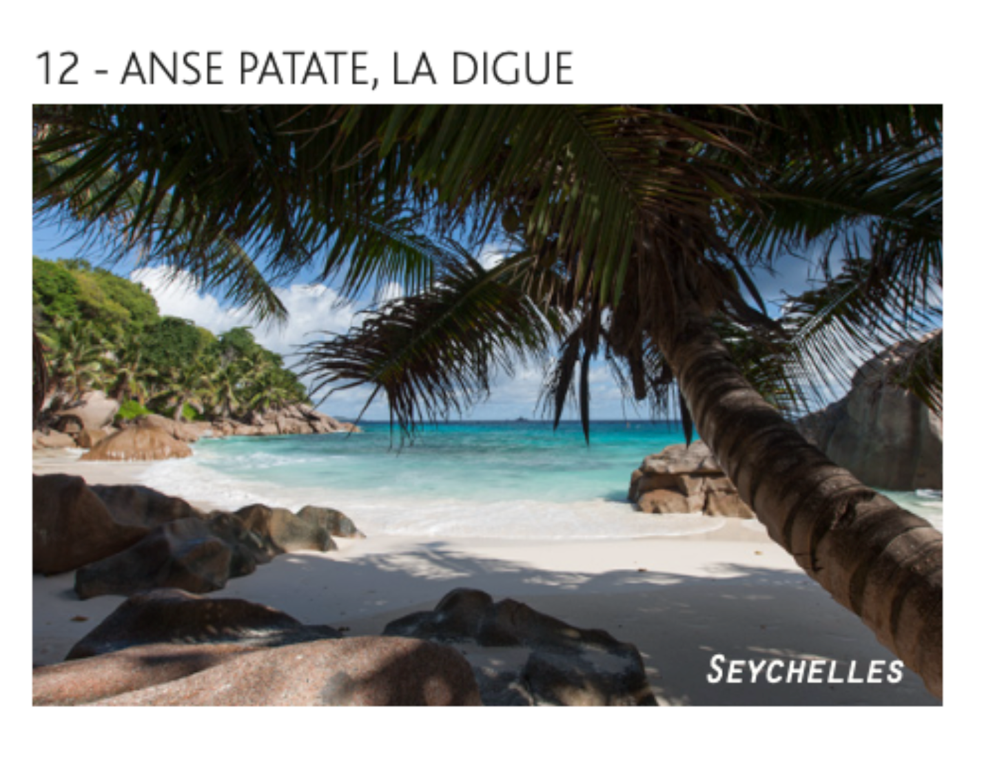 La Digue Island Magnets