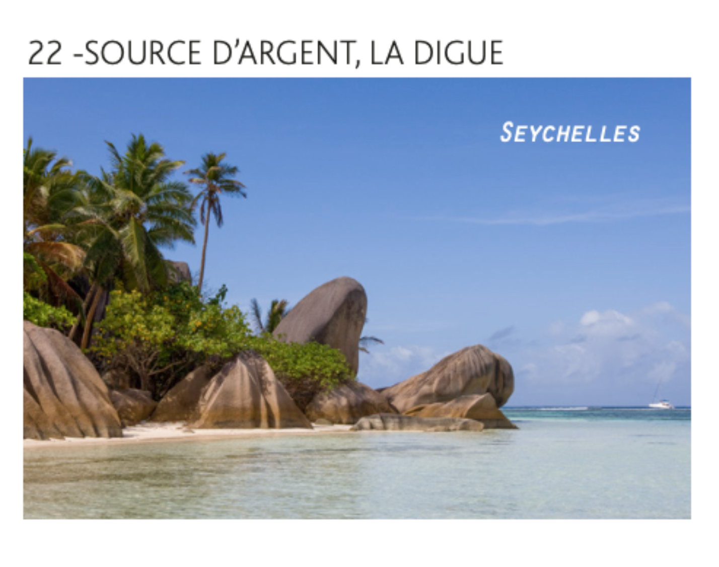 La Digue Island Magnets