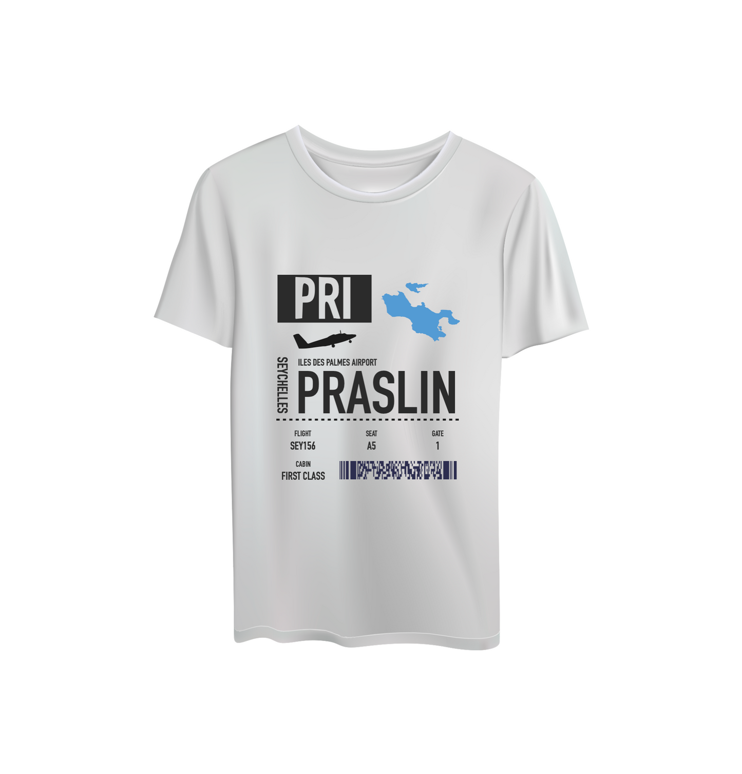 « Iles Des Palmes Airport » Praslin T-Shirt