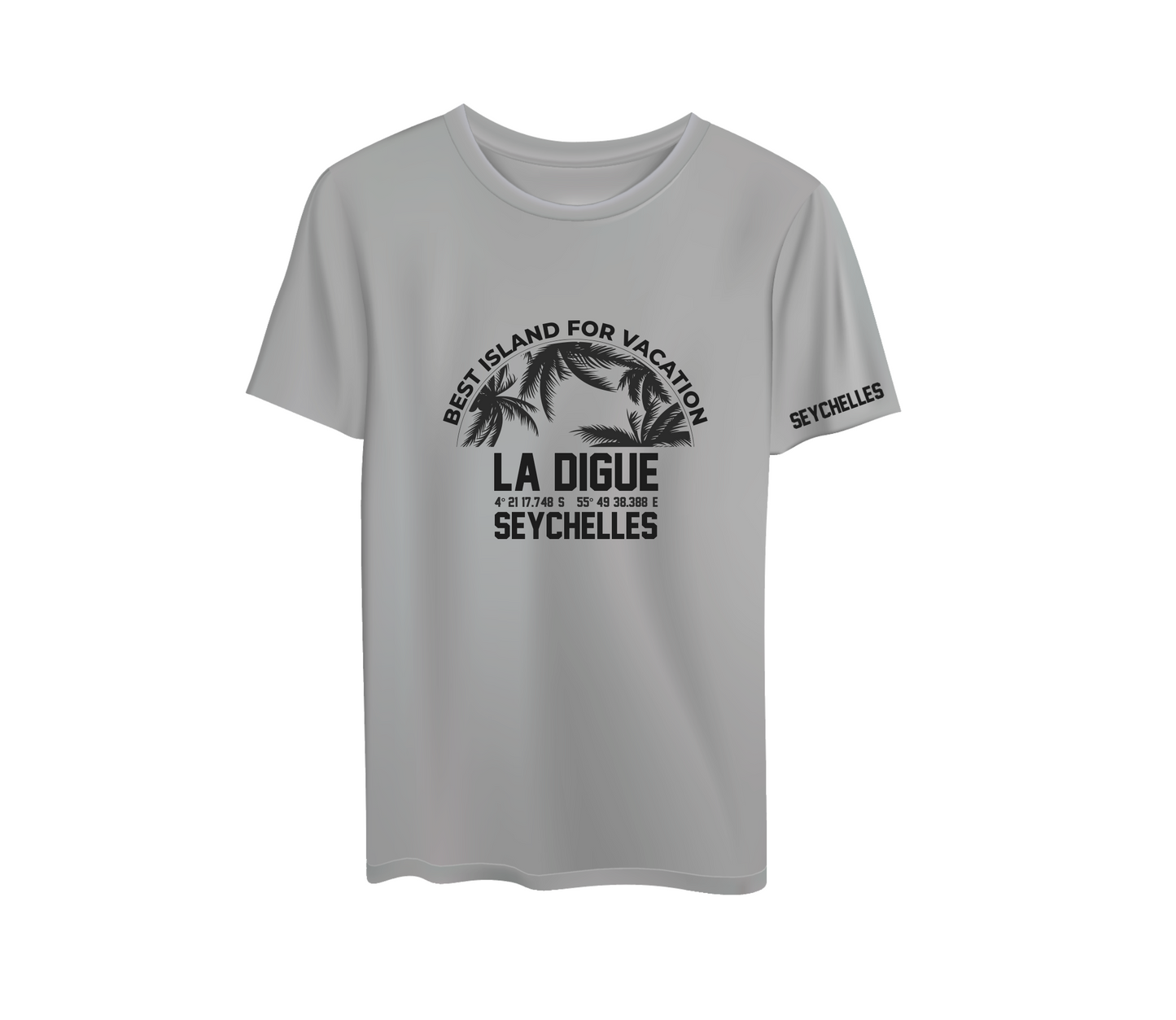 La Digue Island T-Shirt Light Grey