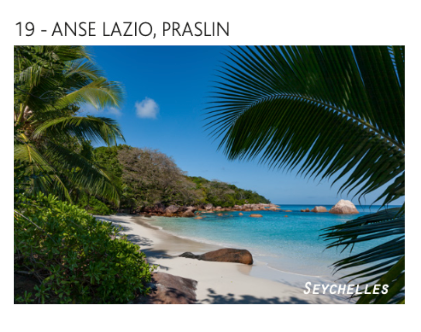 Praslin Island Magnets